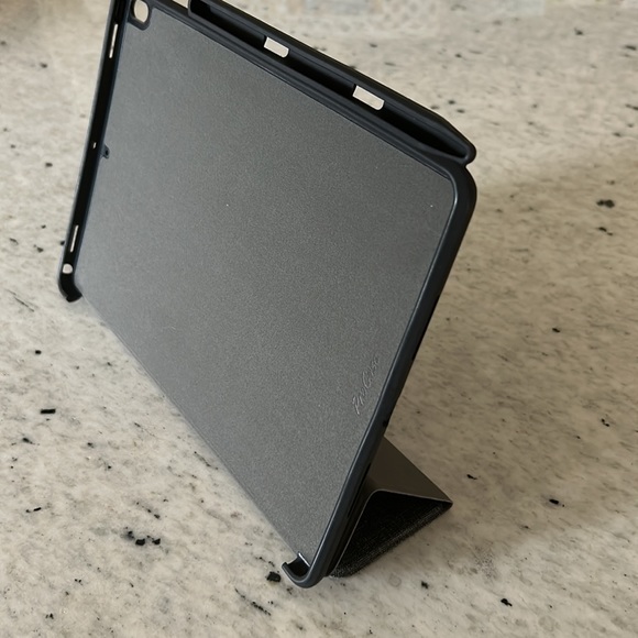Dark Grey iPad Case Cover with a Apple Pencil Side Holder - Picture 3 of 4